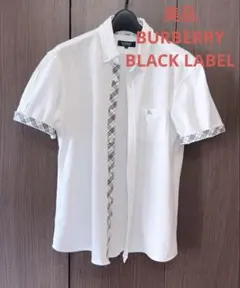 美品　BURBERRY BLACK LABEL 半袖ポロシャツ　ホワイト2