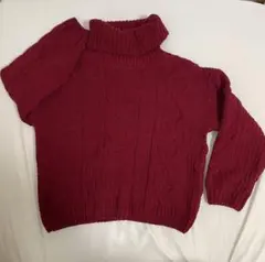 INGNI バーガンディ タートルネックニット