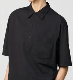 UNIQLO U／エアリズムコットンポロシャツ 5分袖／ブラック