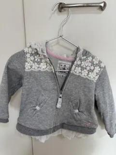 Miki House グレー パーカー 80