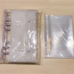 シール帳 クリアバインダー A6 リフィル10枚セット パープル 紫色