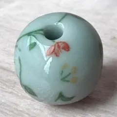 お香立て　陶器製 球体 花柄　新品、未使用のサムネイル