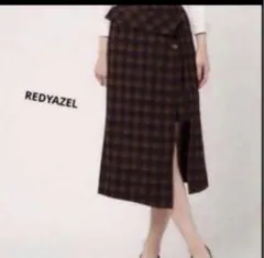 REDYAZEL レディアゼル ストレッチ チェック ラップスカート Mのサムネイル