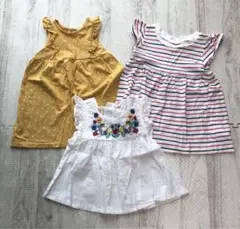 GAP H&M 女の子 ベビー ワンピース・チュニック3点セット ノースリーブのサムネイル