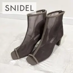 【美品】SNIDEL♡スナイデル＊オープントゥメッシュショートブーツ