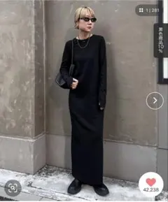 feepur カットリブロングワンピース 未使用