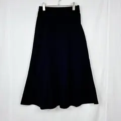 美品✨ ヒラキ ロングスカート フレア プリーツ 大きめ マーメイド 黒