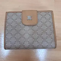 セリーヌ マカダム柄 二つ折り がま口 財布 Ｍ08 ヴィンテージ