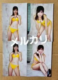杉村陽子 生写真 4枚セット㊺レースクイーン（ハガキサイズ)水着