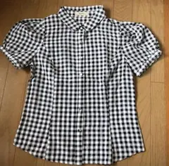 titty&Co. ギンガムチェック 半袖ブラウス パフスリーブ（フリーサイズ）のサムネイル