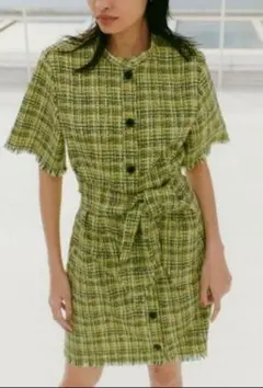 美品 LE CIEL BLUE ルシェルブルー ツイードミニショートドレス