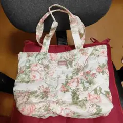 Y^5640 【最終価格】新品Pink House フラワープリントバッグ