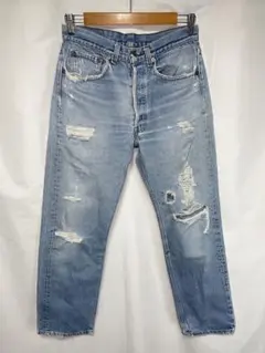Levi's 501 90s ダメージデニムW32 L31 ボタン裏552