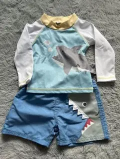 サメプリント ベビー水着セット 80cm未満
