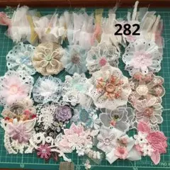 282布とレースのコラージュ ジャンクジャーナル素材 スニペット シャビーシック