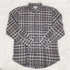 Mサイズ グレー シャツ 長袖 フランネルシャツ 長袖 メンズ