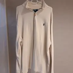 Ralph Lauren アイボリー ハーフジップセーター