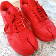 【中古】 希少　メゾンマルジェラ× リーボックReebokスニーカー レッド