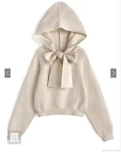 GRL フード付きリボンニットトップス [an1925]