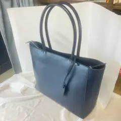 ビジネスレザーファクトリー トートバッグ A4 自立 ターコイズブルー 