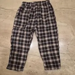pair manonチェック柄ロングパンツ 100cm