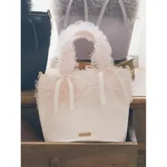 メゾンドフルール　チュールフリルハンドル　2Wayトートバッグ