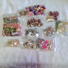 フェステナレンテジャム　ビーズと巻きばら、ビジュウの手芸素材セット