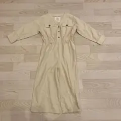 ベージュ オーバーオール 120 新品未使用　綿100 クリスマスプレゼント