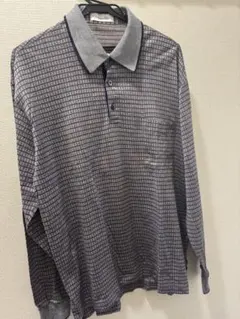 Christian Dior チェック柄長袖ポロシャツ