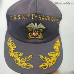 80s　アメリカ海軍　KITTY　HAWK　刺繍　キャップ　ヴィンテージのサムネイル