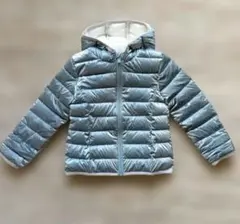 オカイディ 4y/104cm 水色 フード付き中綿 ダウン ジャケット コート