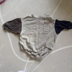 ロンパース 70サイズ ベージュ/ダークブラウン/ネイビー