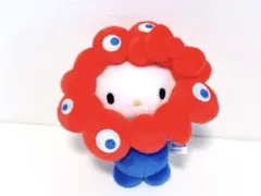 ミャクミャク　ハローキティ カラナビ付きぬいぐるみ