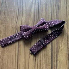 Ralph Lauren バーガンディ ドット柄 ボウタイ