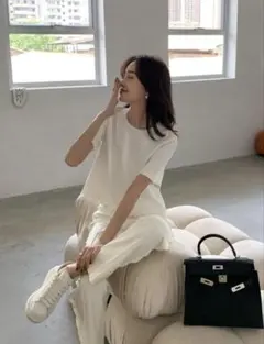 ブロッサムパンツ オフホワイト HYEON 美品 - メルカリ