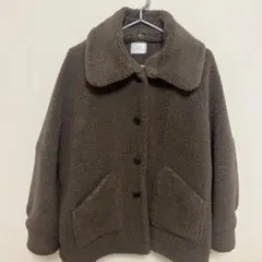 【1日まで！限定値下げ】ローリーズファーム　ブラウン ボアジャケット 襟付き