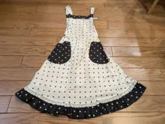 【新品・未使用・タグ付き】水玉模様のフリル付きエプロン