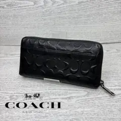 極美品　COACH コーチ　長財布　ラウンドファスナー　S8028
