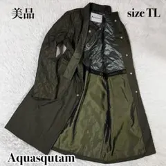 美品 Aquascutum キルティングコート 袖リブ 大きいサイズ TL