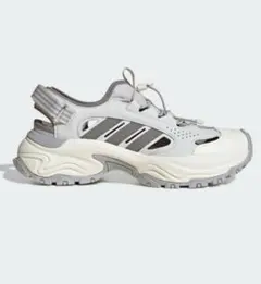 極美品アディダス　adidas サンダルスニーカー 　グレー/ホワイト　25.5