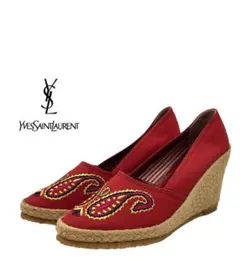 イヴサンローラン　ウェッジソール　ハイヒールレッド　サイズ表記361/2 お洒落