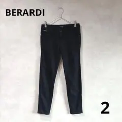 406 BERARDI ベラルディ　スキニーパンツ　ストレッチ　レース編み　黒