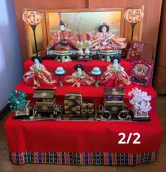ひな人形　雛人形　三段飾り　オルゴール付　秀華作　2/2（1/2の購入も必要）