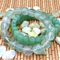 【2本セット】天然石☆グリーンフローライト☆グリーンアベンチュリン