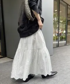 スピックアンドスパン エンブロイダリーレーススカート spick&span 38 追加》エンブロイダリーレーススカート（ロング・マキシ丈