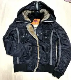 AVIREX ジャケット N2B型 レディースM ラクーン タヌキ　毛皮