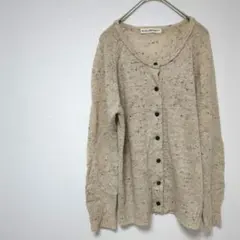 【B.U.L.E ブルー】カジュアルニットカーディガン　ベージュ　141