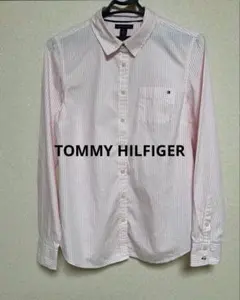 TOMMY HILFIGER ピンクストライプシャツ M