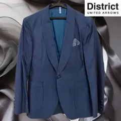 District ネイビー ストライプ テーラードジャケット