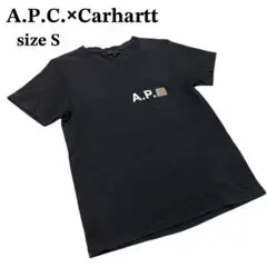 A.P.C.×Carhartt コラボ ポケットTシャツ 黒 S